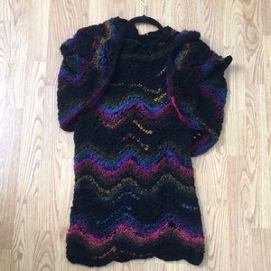 Handmade knit 2 piece vest/shall